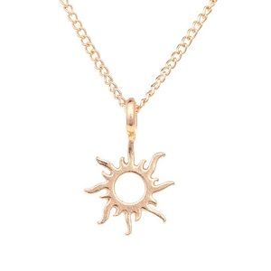 Gold sun necklace